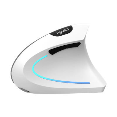 Вертикальная мышь беспроводная HYSJ Т22 с аккумулятором 2,4G+Bluetooth White Вертикальная мышь беспроводная HYSJ Т22 с аккумулятором 2,4G+Bluetooth White