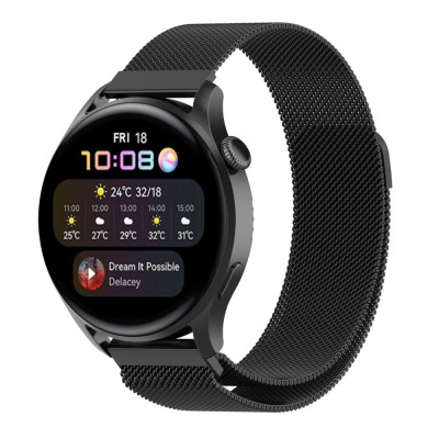 Ремешок Universal Milanese loop 22 mm Samsung/Amazfit/Huawei Black (32372_3342039)