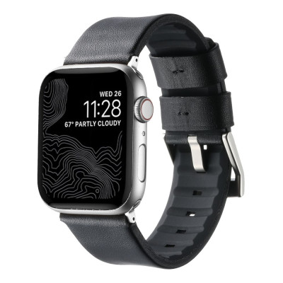 Ремінець Apple Watch 41/Watch 40/Watch 38mm Black Silver (37204_3610739)