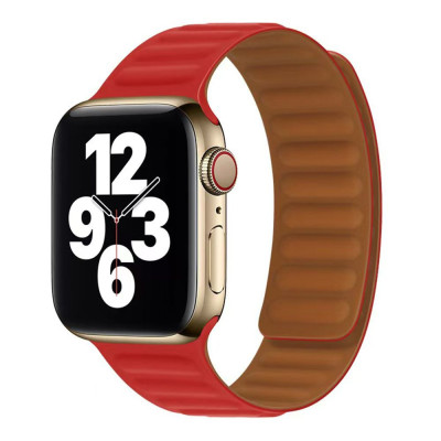 Магнитный ремешок Magnetic Soft Touch Apple Watch 49/Watch 45/Watch 44/Watch 42mm Red (37202_3610730)