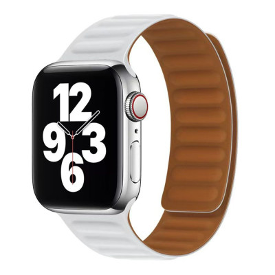 Магнитный ремешок Magnetic Soft Touch Apple Watch 49/Watch 45/Watch 44/Watch 42mm White (37202_3610733)