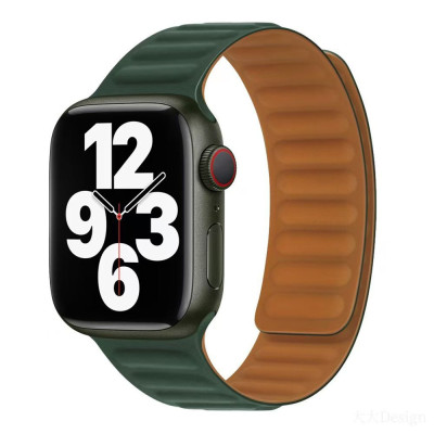 Магнитный ремешок Magnetic Soft Touch Apple Watch 49/Watch 45/Watch 44/Watch 42mm Sequoia Green (37202_3610731)