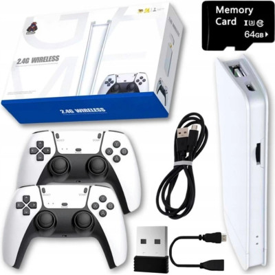 Игровая приставка No Brand M15 Plus 64Gb 4K Game Stick 3D 20000 игр Белый (2390000010)