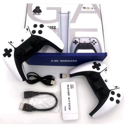 Игровая приставка No Brand M15 Plus 64Gb 4K Game Stick 3D 20000 игр Белый (2390000010)