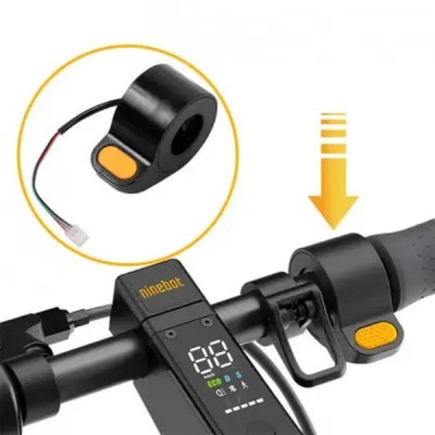 Ручка газа для электросамокатов SX Ninebot Max G30 G30D F40 F30 65х29х43 мм Черно-желтый (V4T-0031-7-4) Ручка газа для электросамокатов SX Ninebot Max G30 G30D F40 F30 65х29х43 мм Черно-желтый (V4T-0031-7-4)