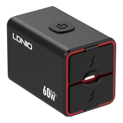 Мото зарядний пристрій LDNIO C108 1USB/1USB-C 60W Type-C to Type-C IPX6 Black (37453_3611853)