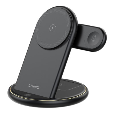 Бездротова зарядна станція LDNIO WL02 5-в-1 iPhone MagSafe 15W/TWS 5W/Apple Watch 2.5W Black (38239_3667937) Бездротова зарядна станція LDNIO WL02 5-в-1 iPhone MagSafe 15W/TWS 5W/Apple Watch 2.5W Black (38239_3667937)