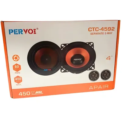 Автомобильные колонки PERVOI CTC-4592 4 дюйм двухполосные 450W Черный 2 шт Автомобильные колонки PERVOI CTC-4592 4 дюйм двухполосные 450W Черный 2 шт