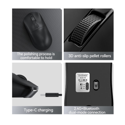 Комп'ютерна миша T-Wolf X8 Print 2,4G Bluetooth Black Комп'ютерна миша T-Wolf X8 Print 2,4G Bluetooth Black