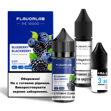Набір компонентів для самозамісу сольовий FlavorLab PE 10000 Blueberry Blackberry чорниця ожина 0-65 мг 30 мл (18206-hbr)