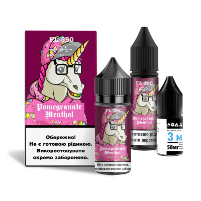 Набор компонентов для самозамеса солевой FlavorLab FL350 Pomegranate Menthol Гранат Ментол 0-65 мг 30 мл (18239-hbr)