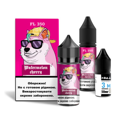 Набір компонентів для самозамісу сольовий FlavorLab FL350 Watermelon Cherry Кавун Вишня 0-65 мг 30 мл (18246-hbr)