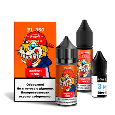 Набор компонентов для самозамеса солевой FlavorLab FL350 Raspberry Energy Малиновый энергетик 0-65 мг 30 мл (18249-hbr)