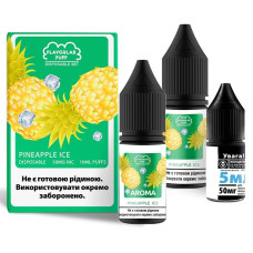 Набор компонентов для самозамеса солевой FlavorLab Disposable Puff Pineapple ice Ананасовый лед 0-65 мг 10 мл (18258-hbr)