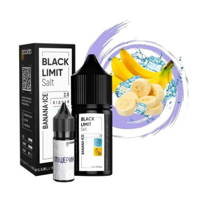 Набір компонентів для самозамішування сольової заправки Black Limit Banana Ice 0-65 мг 30 мл (18271-hbr)