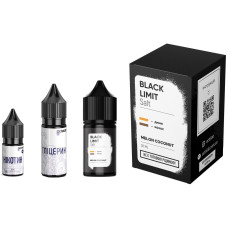 Набор компонентов для самозамеса солевой заправки Black Limit Melon Coconut дыня кокос 0-65 мг 30 мл (18273-hbr)
