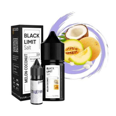 Набір компонентів для самозамішування сольової заправки Black Limit Melon Coconut диня кокос 0-65 мг 30 мл (18273-hbr)