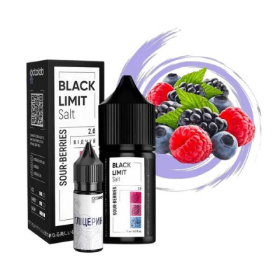 Набор компонентов для самозамеса солевой заправки Black Limit Sour Berries кислые ягоды 0-65 мг 30 мл (18275-hbr) Набор компонентов для самозамеса солевой заправки Black Limit Sour Berries кислые ягоды 0-65 мг 30 мл (18275-hbr)