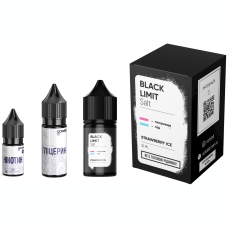 Набір компонентів для самозамішування сольової заправки Black Limit Strawberry Ice полуниця лід 0-65 мг 30 мл (18277-hbr)