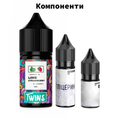 Набір компонентів для самозамісу сольової заправки Twins Banana Ice 0-65 мг 30 мл (18283-hbr) Набір компонентів для самозамісу сольової заправки Twins Banana Ice 0-65 мг 30 мл (18283-hbr)
