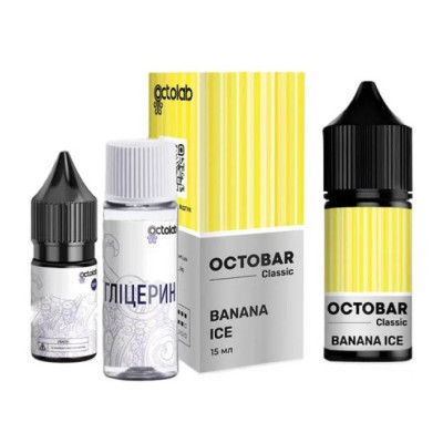 Набір компонентів для самозамісу сольової заправки Octobar Classic Banana Ice 0-65 мг 30 мл (18303-hbr)