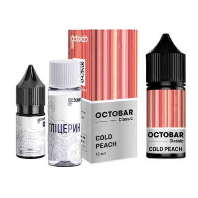 Набор компонентов для самозамеса солевой заправки Octobar Classic Cold Peach Персик Нектарин Айс 0-65 мг 30 мл (18306-hbr)