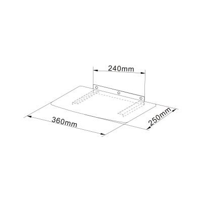 Кронштейн для тюнера Cabletech UCH0216 36х25 см Черный (110616703)