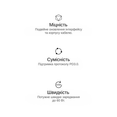Кабель XON SmartCable Type-C - Type-C PD 60W 2м MaxCharge Білий (SC602C6W2W 3299) Кабель XON SmartCable Type-C - Type-C PD 60W 2м MaxCharge Білий (SC602C6W2W 3299)