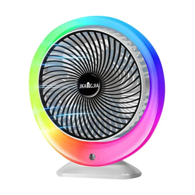 Вентилятор портативный Mini Fan VU-04 JKJ-103 c LED RGB подсветкой 17.5x9.5x3.5 см Белый (2619787428)