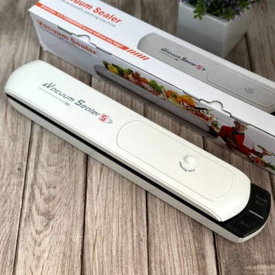 Кухонний вакууматор No Brand Vacuum Sealer S 37x7x5.2 см Білий (2695762871) Кухонний вакууматор No Brand Vacuum Sealer S 37x7x5.2 см Білий (2695762871)