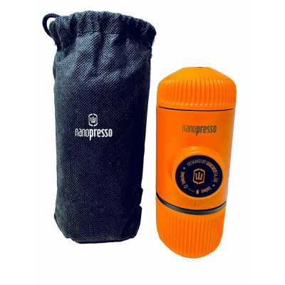 Еспресо-кавоварка Wacaco Nanopresso з чохлом 80 мл Помаранчевий (2700966415)
