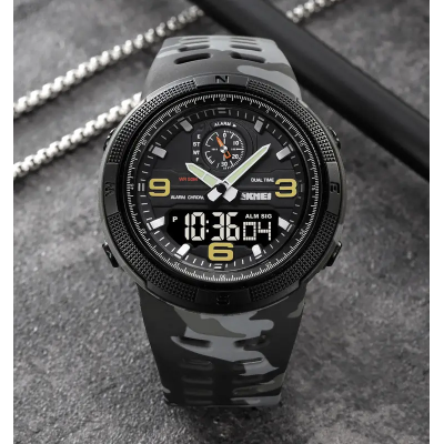 Спортивные часы мужские Skmei 1655 Черный (2702763253)