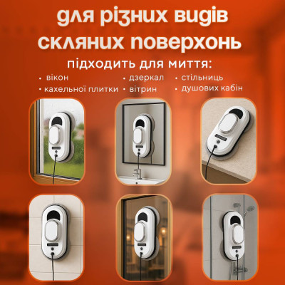 Робот для мойки стекла No Brand 600 Вт Белый (WW-523) Робот для мойки стекла No Brand 600 Вт Белый (WW-523)