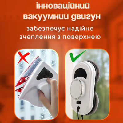 Робот для мойки стекла No Brand 600 Вт Белый (WW-523) Робот для мойки стекла No Brand 600 Вт Белый (WW-523)