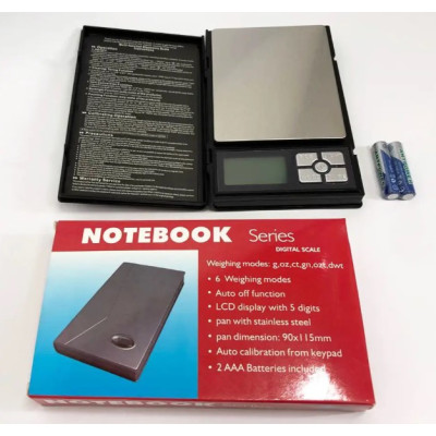 Портативные ювелирные весы Notebook Series 0.01-500 г Черный (2104618655) Портативные ювелирные весы Notebook Series 0.01-500 г Черный (2104618655)