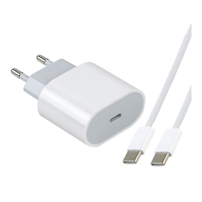 Зарядное устройство No Brand Apple iPhone PD 25W 16 Pro Max USB-C-USB-C 25W 1 м White (37810_3664831)