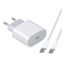 Зарядний пристрій No Brand Apple PD 20Вт 16/16 Plus/16 Pro Max Type-C to Type-C 20W 1 м White (37811_3664832)