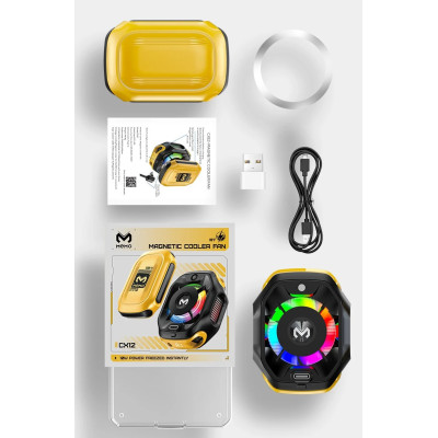 Вентилятор для смартфона MEMO CX12 Black Yellow (hub_vb3qu1) Вентилятор для смартфона MEMO CX12 Black Yellow (hub_vb3qu1)