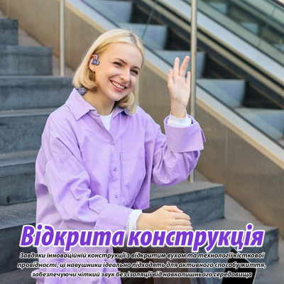Бездротові навушники Inspire JM18 Purple Бездротові навушники Inspire JM18 Purple