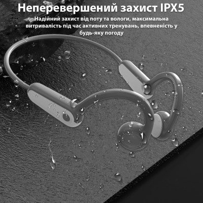 Наушники с костной проводимостью Langsdom BE13 Grey White