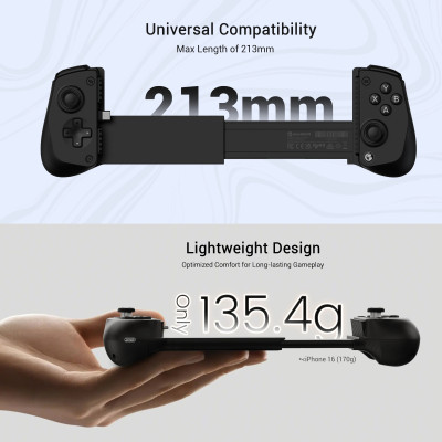 Бездротовий геймпад для смартфону GameSir X5 Lite Type-C Чорний (hub_fghka0) Бездротовий геймпад для смартфону GameSir X5 Lite Type-C Чорний (hub_fghka0)