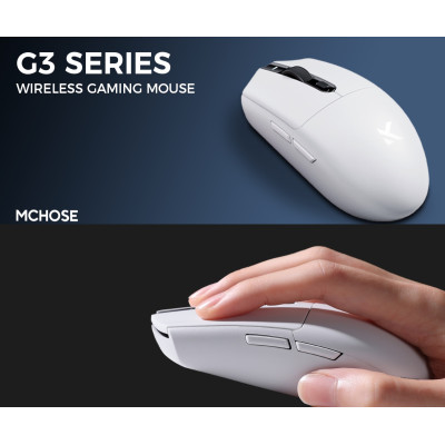 Миша ігрова MCHOSE G3 PAW3311 12000 DPI White (hub_gtv1x3) Миша ігрова MCHOSE G3 PAW3311 12000 DPI White (hub_gtv1x3)