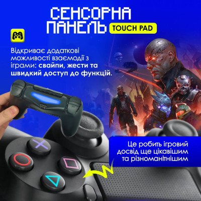Бездротовий джойстик геймпад No Brand DualShock 4 PAD V2 Чорний (GSP-4) Бездротовий джойстик геймпад No Brand DualShock 4 PAD V2 Чорний (GSP-4)