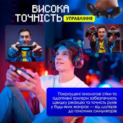 Бездротовий джойстик геймпад No Brand DualShock 4 PAD V2 Чорний (GSP-4) Бездротовий джойстик геймпад No Brand DualShock 4 PAD V2 Чорний (GSP-4)