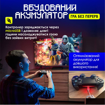 Бездротовий джойстик геймпад No Brand DualShock 4 PAD V2 Чорний (GSP-4) Бездротовий джойстик геймпад No Brand DualShock 4 PAD V2 Чорний (GSP-4)