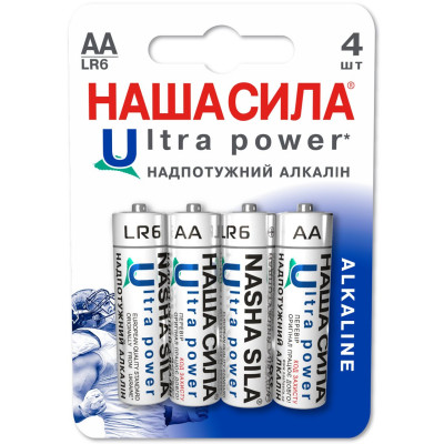 Батарейка НАША СИЛА LR6 Ultra Power 4 шт (6922363162130)