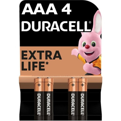 Батарейки Duracell Basic 77164 AAA Alkaline 1.5V LR03 4 шт (5000394077164)