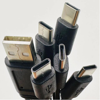 Кабель спліттер для заряджання та живлення Digital USB-5 Type-C 2A 20 см Чорний (A5C-02mB) Кабель спліттер для заряджання та живлення Digital USB-5 Type-C 2A 20 см Чорний (A5C-02mB)