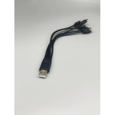 Кабель спліттер для заряджання та живлення Digital USB-5 Type-C 2A 20 см Чорний (A5C-02mB) Кабель спліттер для заряджання та живлення Digital USB-5 Type-C 2A 20 см Чорний (A5C-02mB)