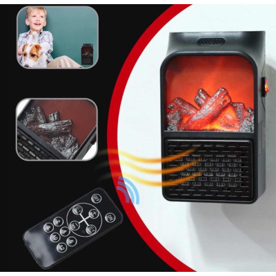Камін-обігрівач Flame Heater 900 Вт Чорний (2104618714) Камін-обігрівач Flame Heater 900 Вт Чорний (2104618714)